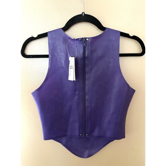 Miaou Jinx Tank Top Cami Latex Deep Violet Fetish Sz M NWT $295 Revolve - Picture 13 of 13